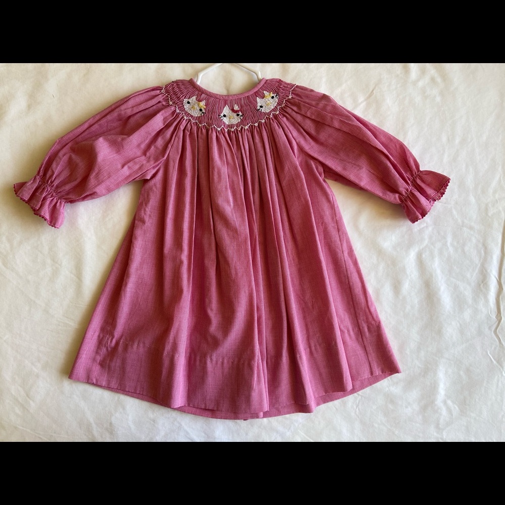 Hello kitty smocked dress 24M